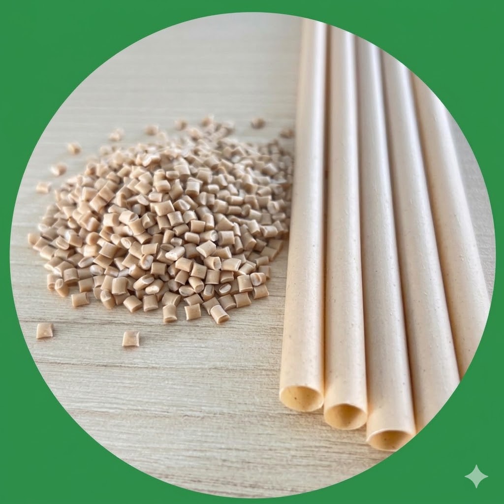 Ống hút phân hủy sinh học, ống hút bã mía, Sugarcane-based Bioplastics