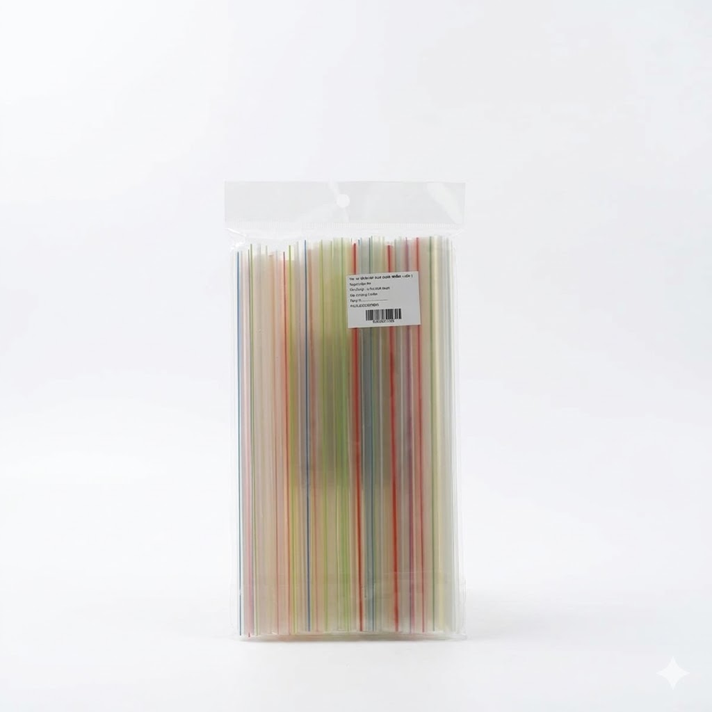 Ống hút thẳng kẻ sọc